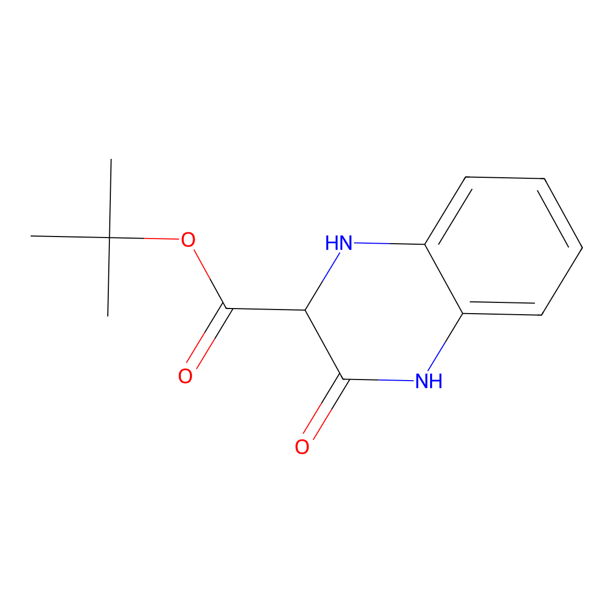 Tert-butyl 3-oxo-1,2,3,4-tetrahydroquinoxaline-2-carboxylate molecular structure, CAS 2639404-04-7