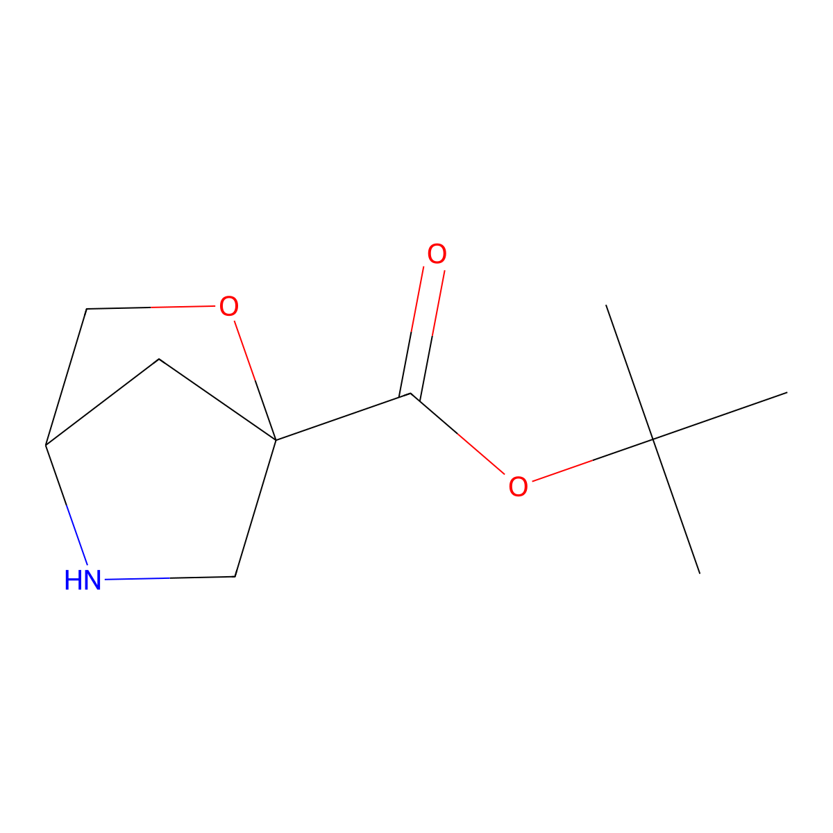 Tert-butyl 2-oxa-5-azabicyclo[2.2.1]heptane-1-carboxylate molecular structure, CAS 2639404-09-2