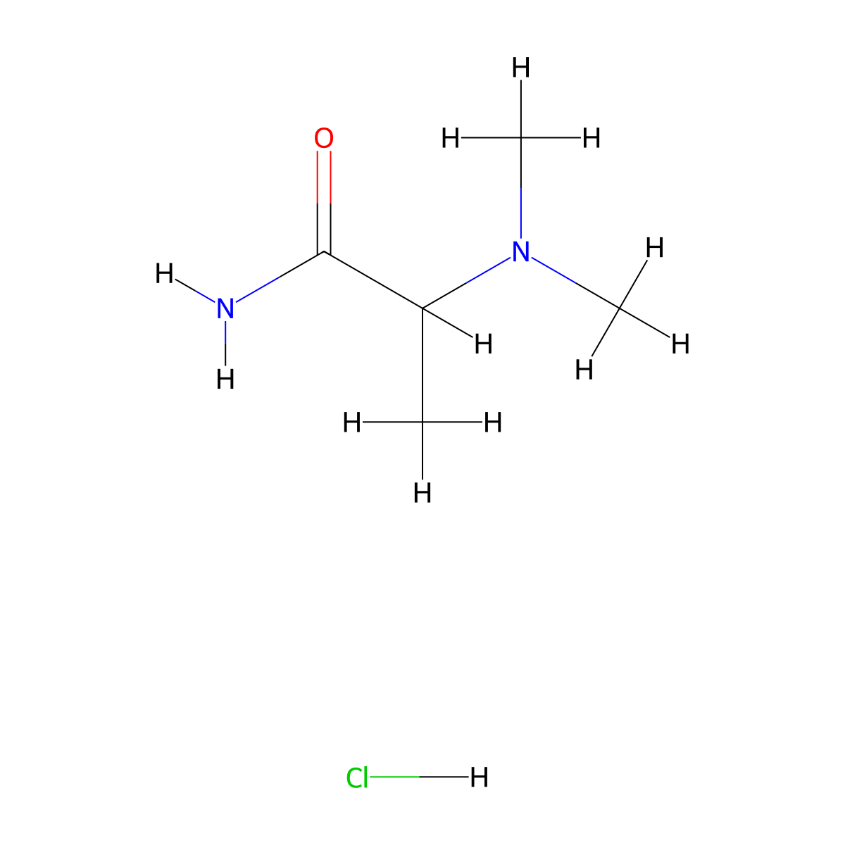 2-(Dimethylamino)propanamide hydrochloride molecular structure, CAS 2639404-51-4