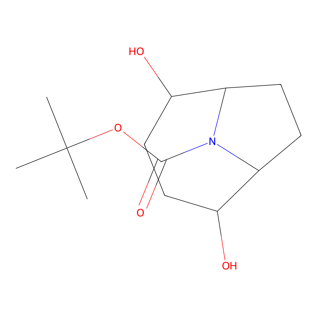 Tert-butyl 2,5-dihydroxy-9-azabicyclo[4.2.1]nonane-9-carboxylate molecular structure, CAS 2639404-60-5