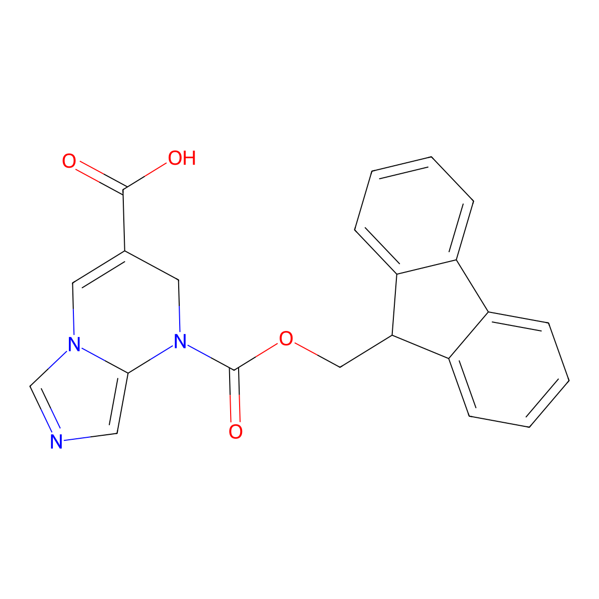 1-{[(9H-fluoren-9-yl)methoxy]carbonyl}-1H,2H-imidazo[1,5-a]pyrimidine-3-carboxylic acid molecular structure, CAS 2639404-69-4