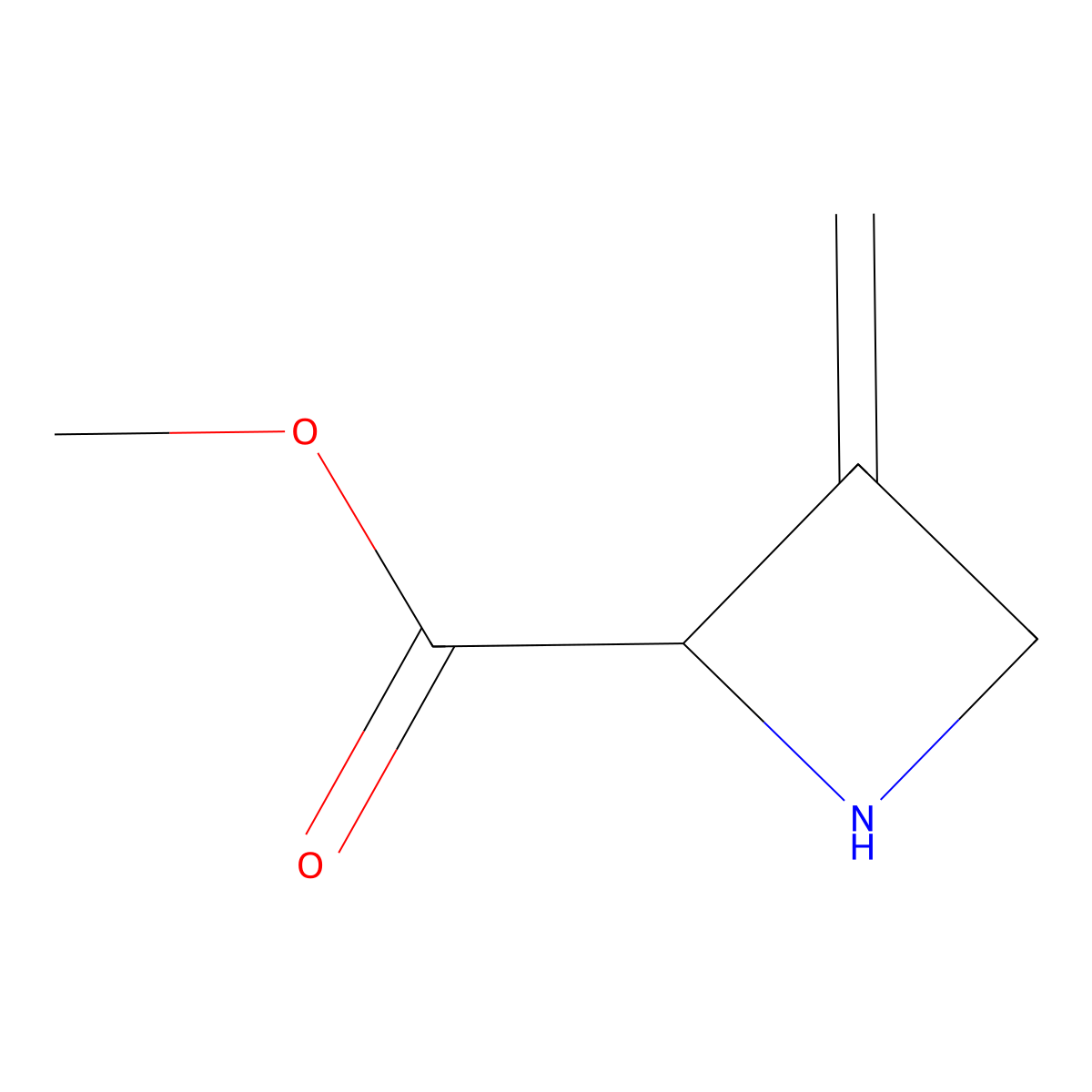 Methyl 3-methylideneazetidine-2-carboxylate molecular structure, CAS 2639405-00-6