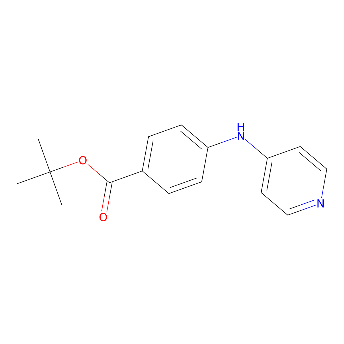 Tert-butyl 4-[(pyridin-4-yl)amino]benzoate molecular structure, CAS 2639405-09-5