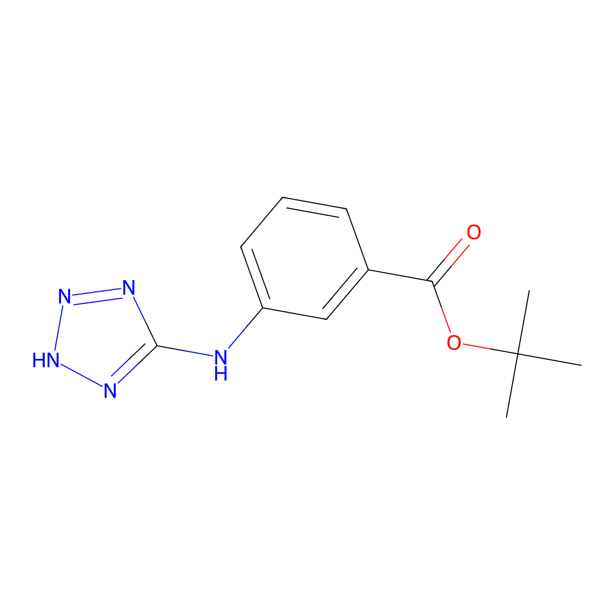 tert-butyl 3-[(1H-1,2,3,4-tetrazol-5-yl)amino]benzoate molecular structure, CAS 2639405-26-6