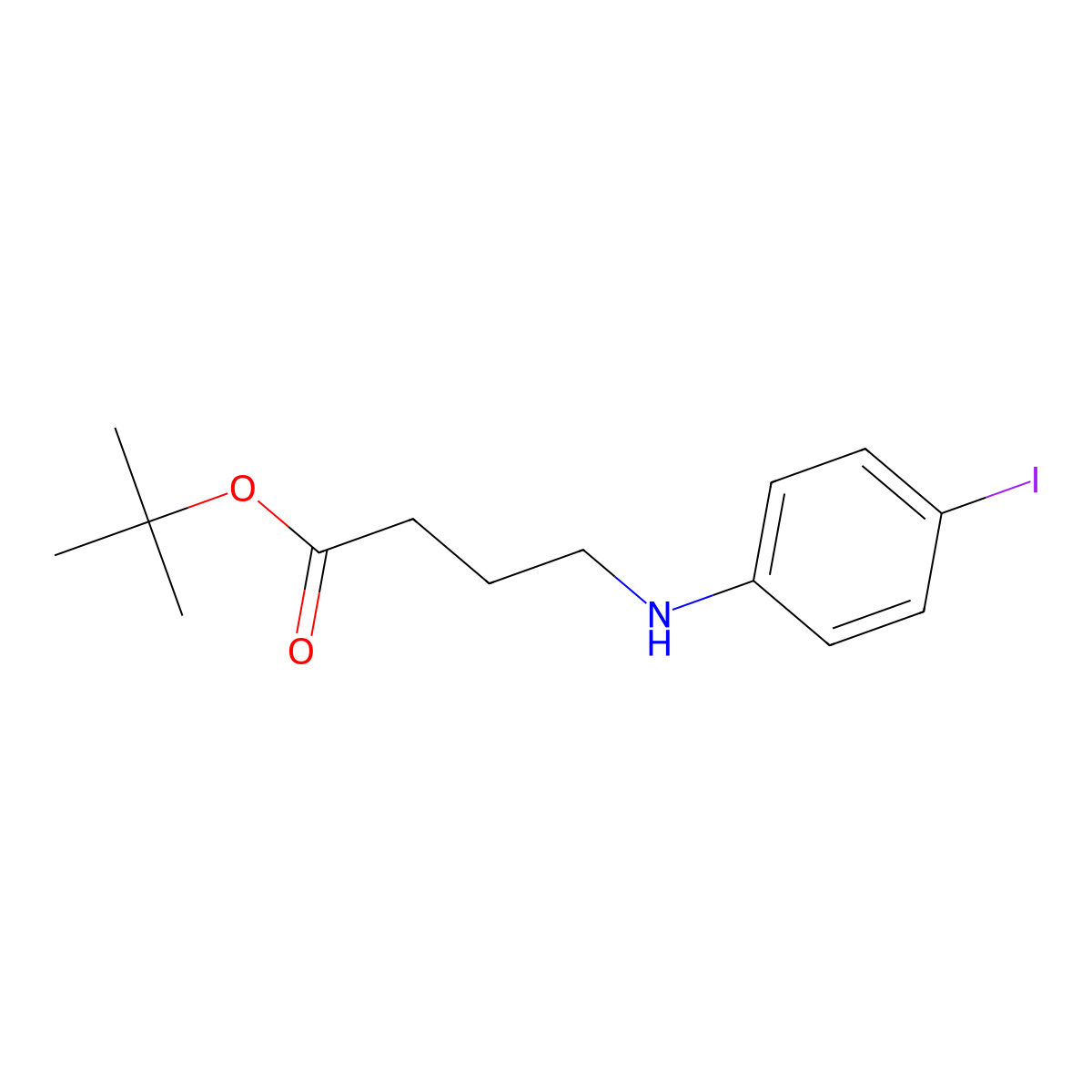 Tert-butyl 4-[(4-iodophenyl)amino]butanoate molecular structure, CAS 2639405-51-7