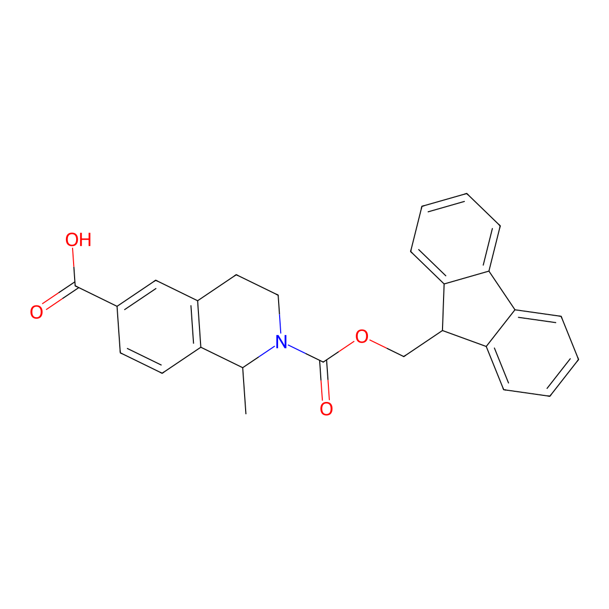 2-{[(9H-fluoren-9-yl)methoxy]carbonyl}-1-methyl-1,2,3,4-tetrahydroisoquinoline-6-carboxylic acid molecular structure, CAS 2639405-53-9