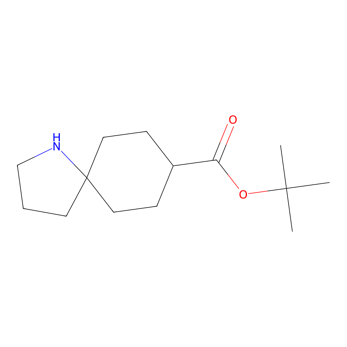 Tert-butyl 1-azaspiro[4.5]decane-8-carboxylate molecular structure, CAS 2639405-67-5