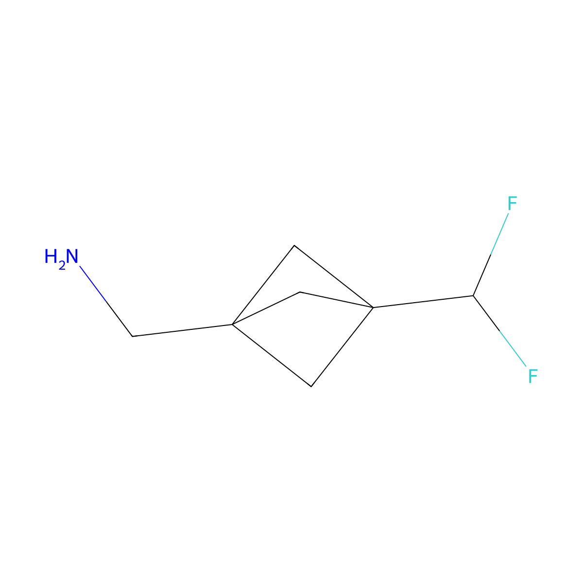 1-[3-(Difluoromethyl)bicyclo[1.1.1]pentan-1-yl]methanamine molecular structure, CAS 2639405-76-6