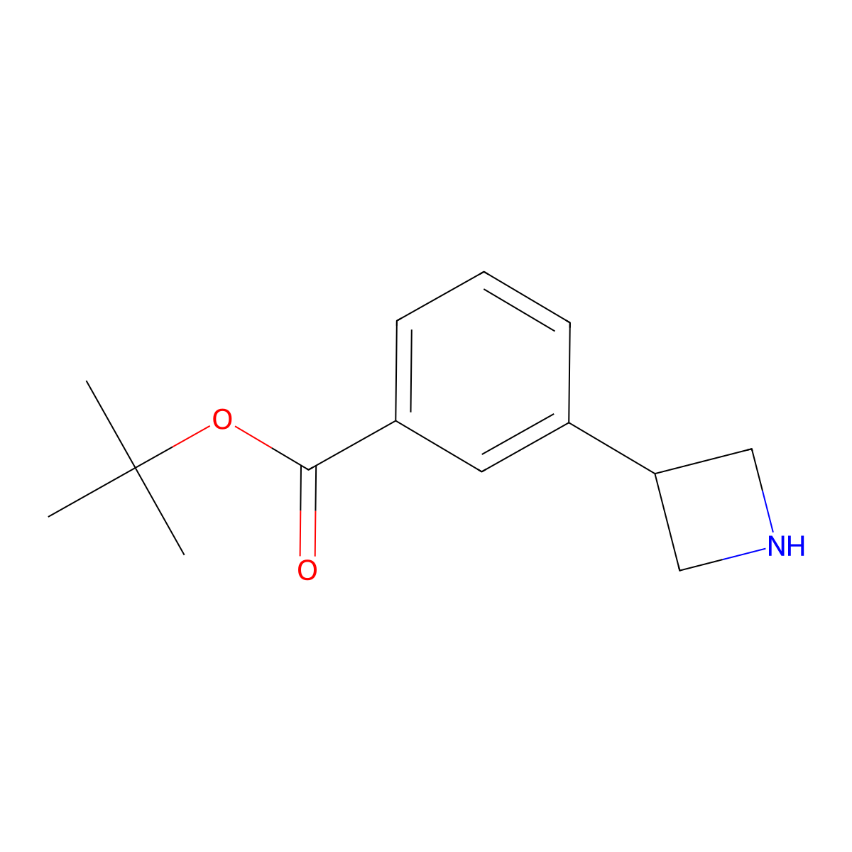 Tert-butyl 3-(azetidin-3-yl)benzoate molecular structure, CAS 2639405-99-3