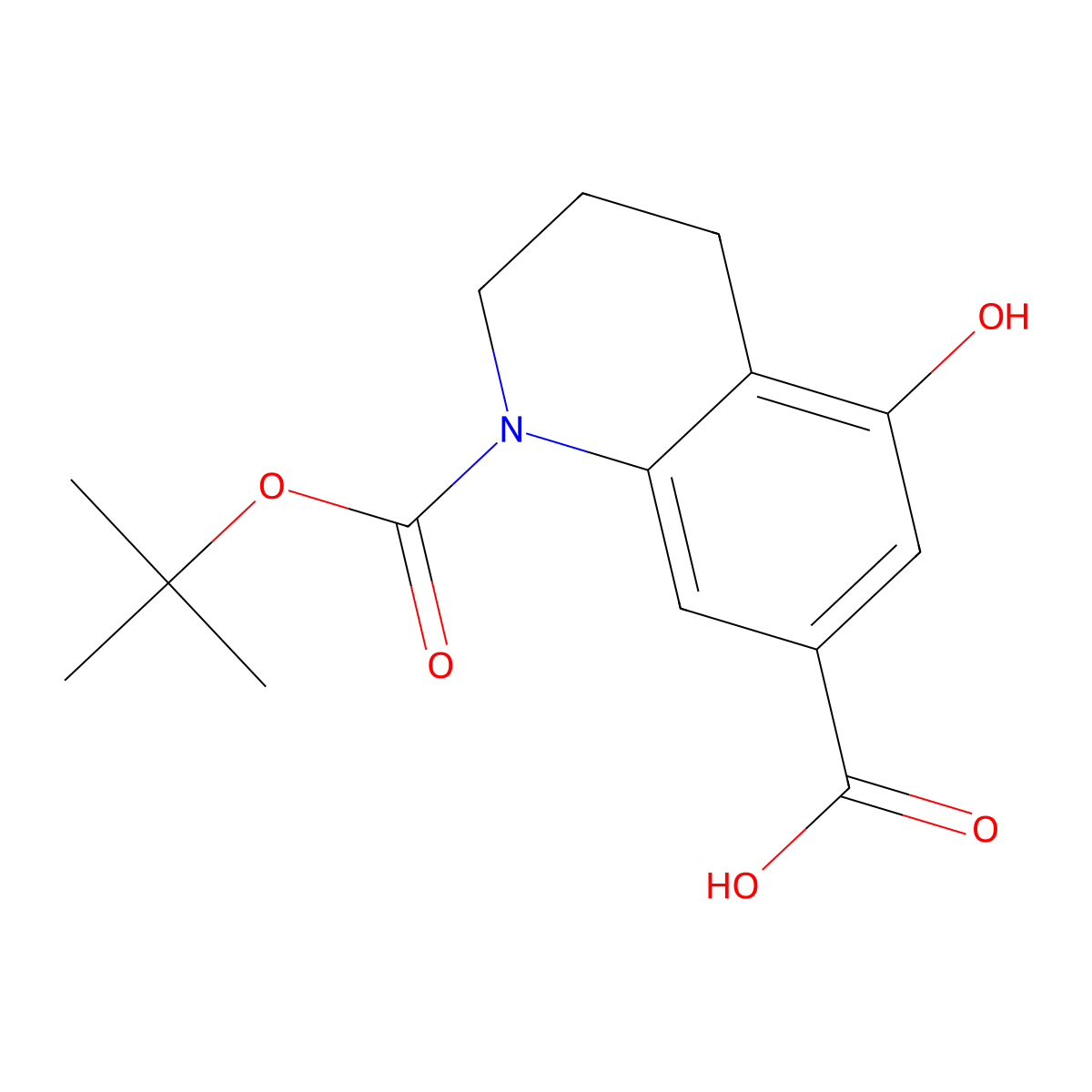 1-[(Tert-butoxy)carbonyl]-5-hydroxy-1,2,3,4-tetrahydroquinoline-7-carboxylic acid molecular structure, CAS 2639406-24-7