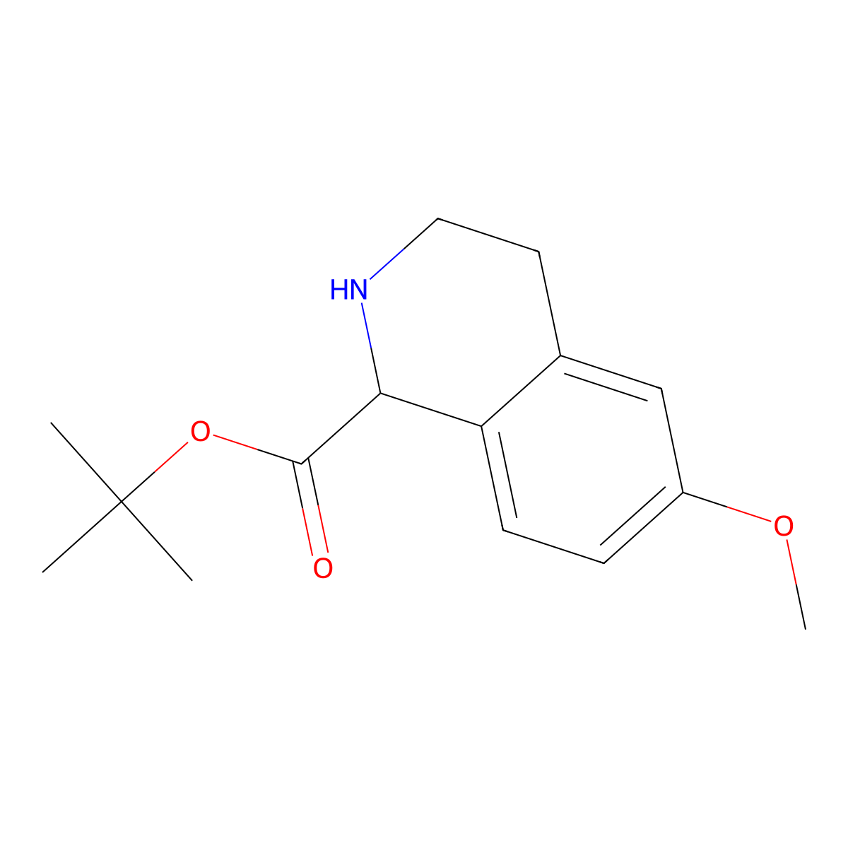 Tert-butyl 6-methoxy-1,2,3,4-tetrahydroisoquinoline-1-carboxylate molecular structure, CAS 2639406-57-6