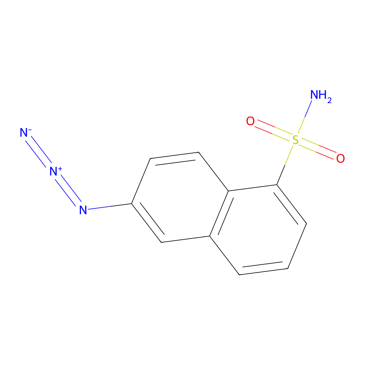 6-Azidonaphthalene-1-sulfonamide molecular structure, CAS 2639406-89-4