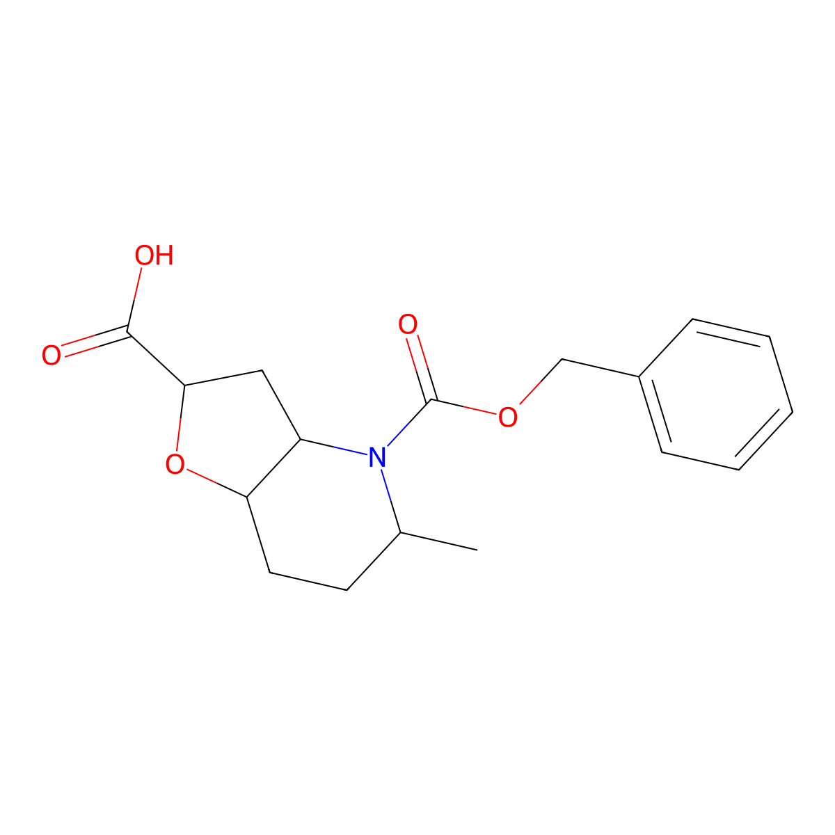 4-[(Benzyloxy)carbonyl]-5-methyl-octahydrofuro[3,2-b]pyridine-2-carboxylic acid molecular structure, CAS 2639407-09-1