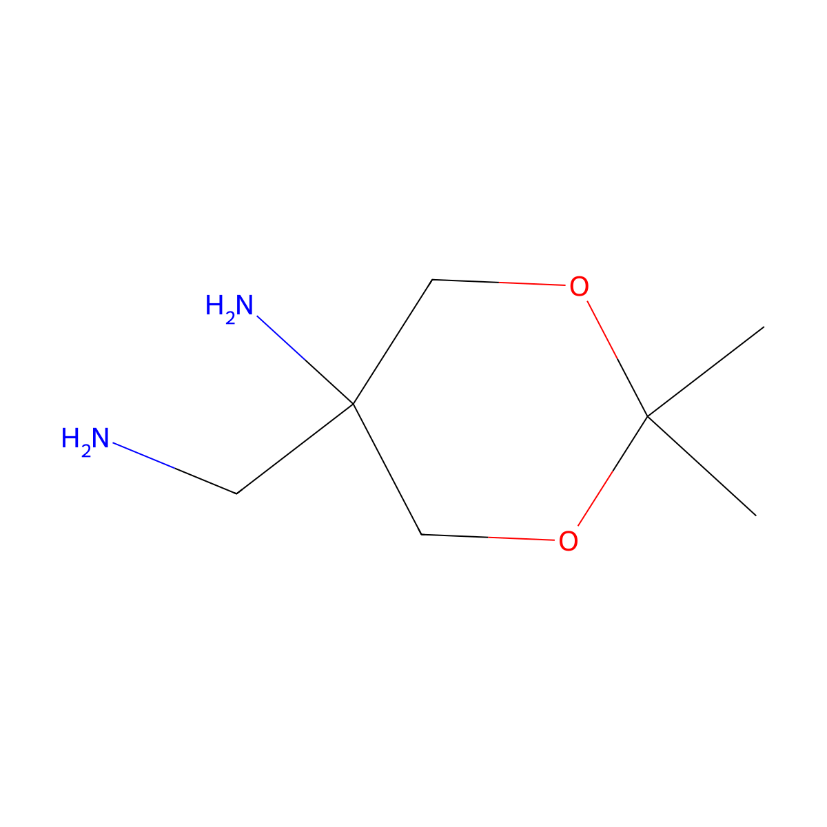 5-(Aminomethyl)-2,2-dimethyl-1,3-dioxan-5-amine molecular structure, CAS 2639407-13-7