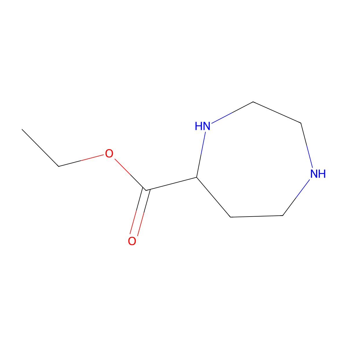Ethyl 1,4-diazepane-5-carboxylate molecular structure, CAS 2639407-22-8