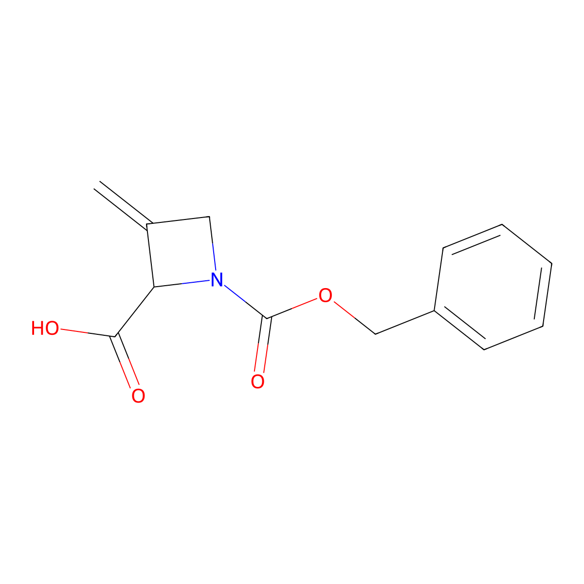 1-[(Benzyloxy)carbonyl]-3-methylideneazetidine-2-carboxylic acid molecular structure, CAS 2639407-33-1