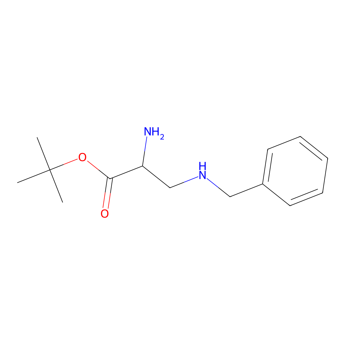 Tert-butyl 2-amino-3-(benzylamino)propanoate molecular structure, CAS 2639407-58-0