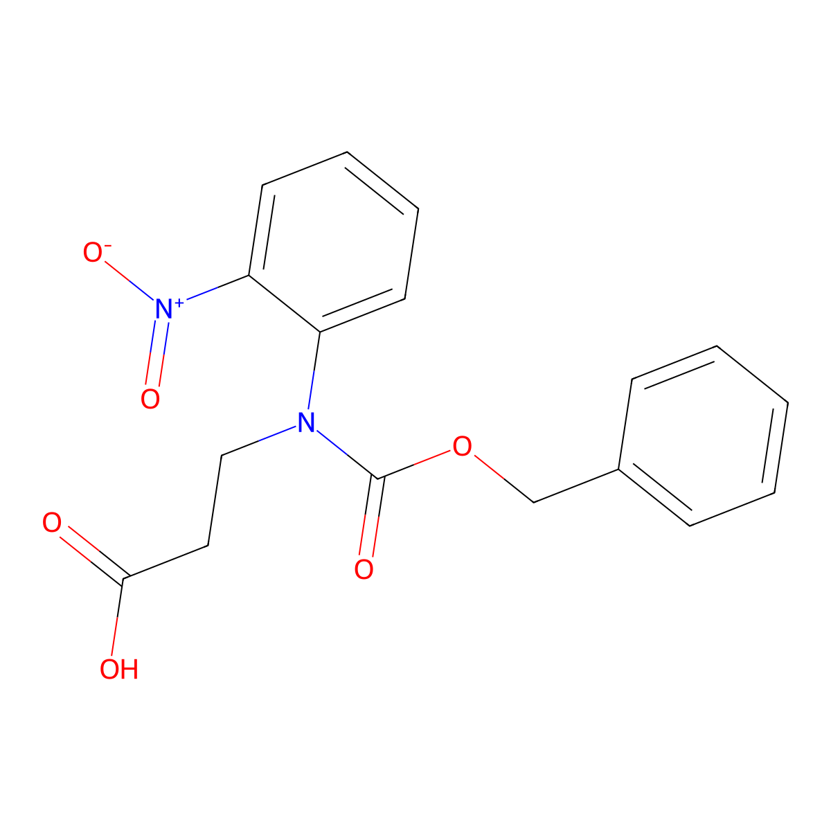 3-{[(Benzyloxy)carbonyl](2-nitrophenyl)amino}propanoic acid molecular structure, CAS 2639407-69-3