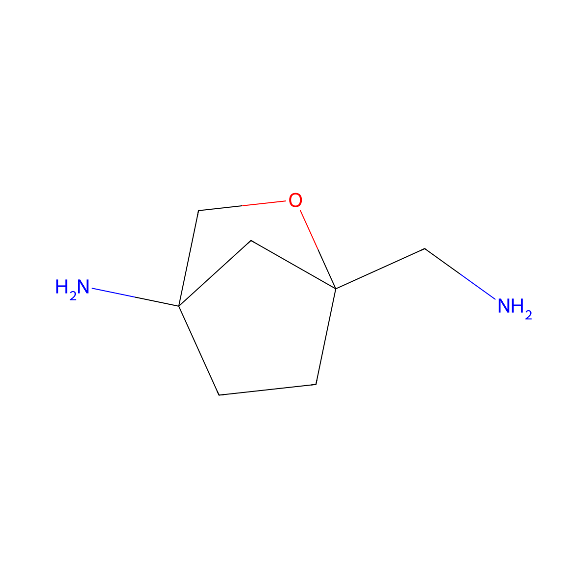 1-(Aminomethyl)-2-oxabicyclo[2.2.1]heptan-4-amine molecular structure, CAS 2639407-80-8