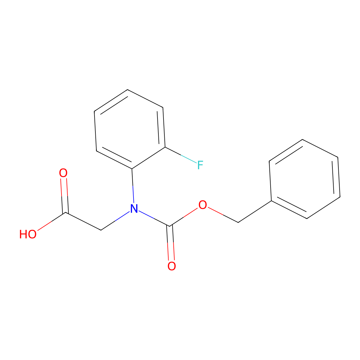 2-{[(Benzyloxy)carbonyl](2-fluorophenyl)amino}acetic acid molecular structure, CAS 2639408-10-7