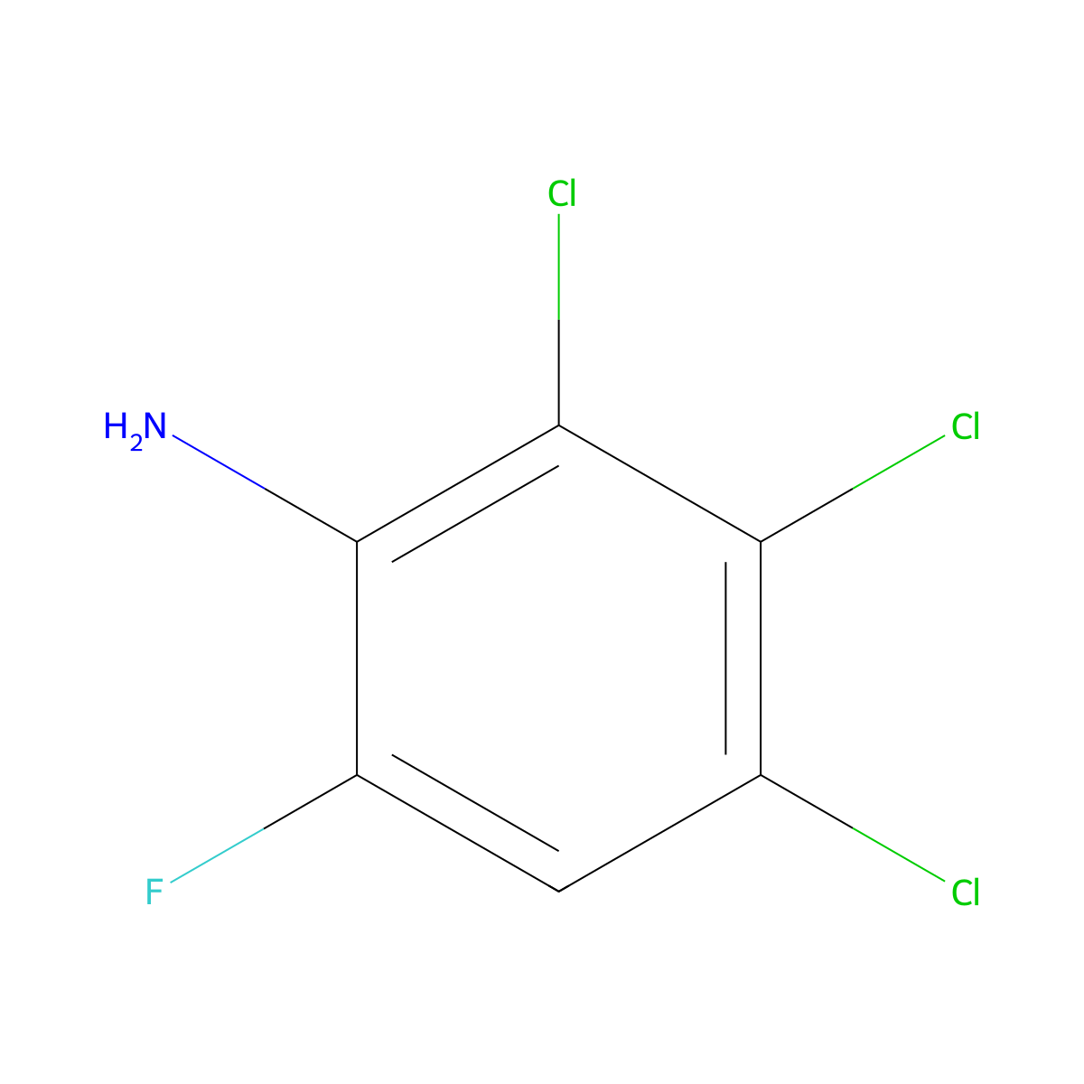 2,3,4-Trichloro-6-fluoroaniline molecular structure, CAS 2639408-14-1