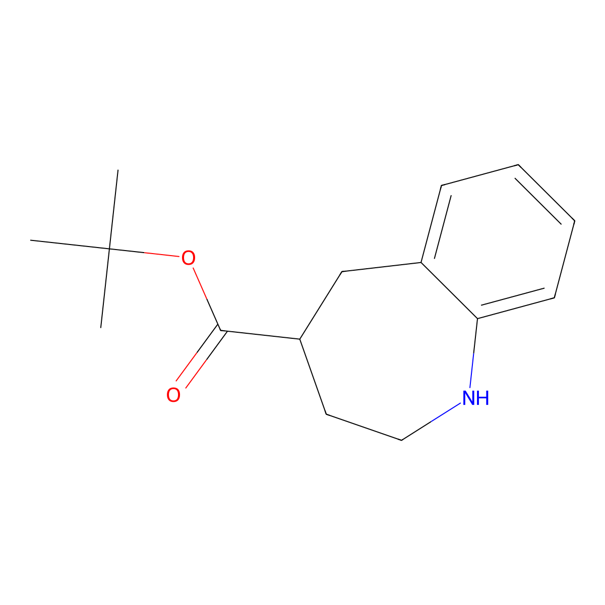 tert-butyl 2,3,4,5-tetrahydro-1H-1-benzazepine-4-carboxylate molecular structure, CAS 2639408-46-9