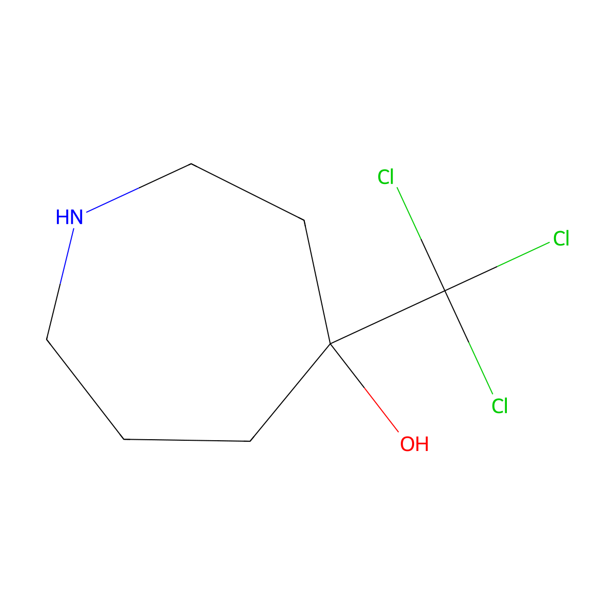4-(Trichloromethyl)azepan-4-ol molecular structure, CAS 2639408-55-0