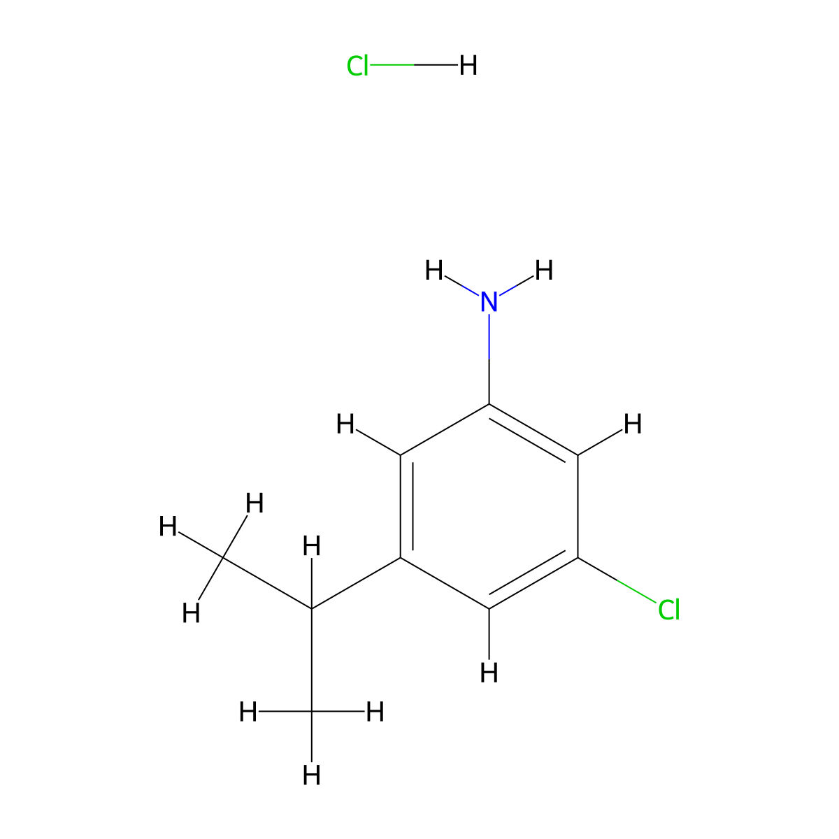 3-Chloro-5-(propan-2-yl)aniline hydrochloride molecular structure, CAS 2639408-58-3