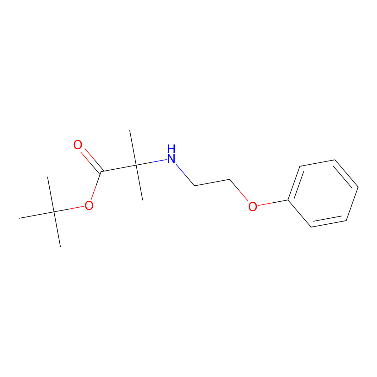 Tert-butyl 2-methyl-2-[(2-phenoxyethyl)amino]propanoate molecular structure, CAS 2639408-81-2