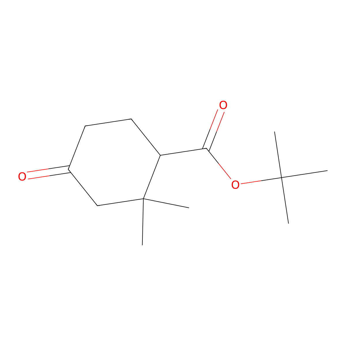 Tert-butyl 2,2-dimethyl-4-oxocyclohexane-1-carboxylate molecular structure, CAS 2639408-97-0