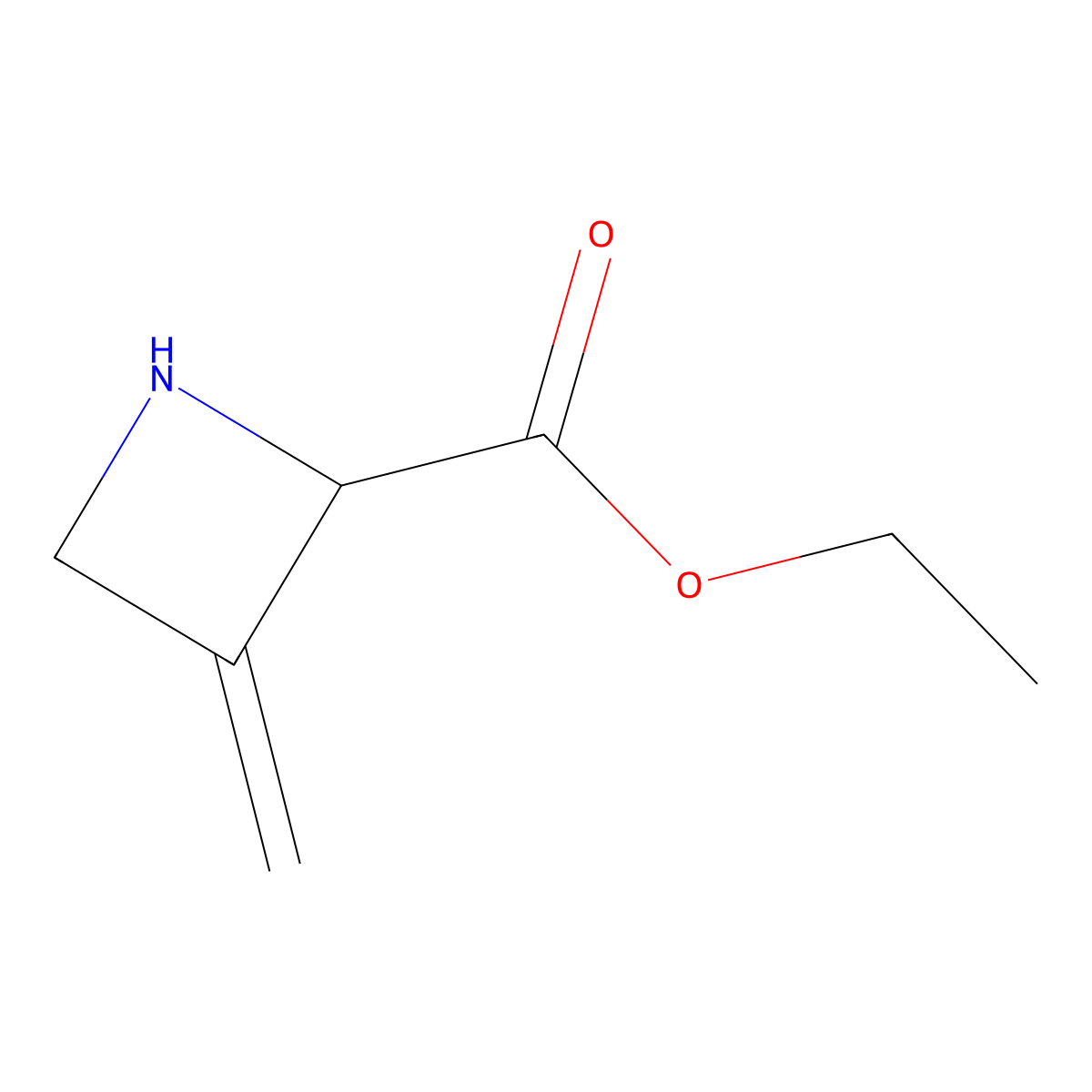 Ethyl 3-methylideneazetidine-2-carboxylate molecular structure, CAS 2639409-06-4