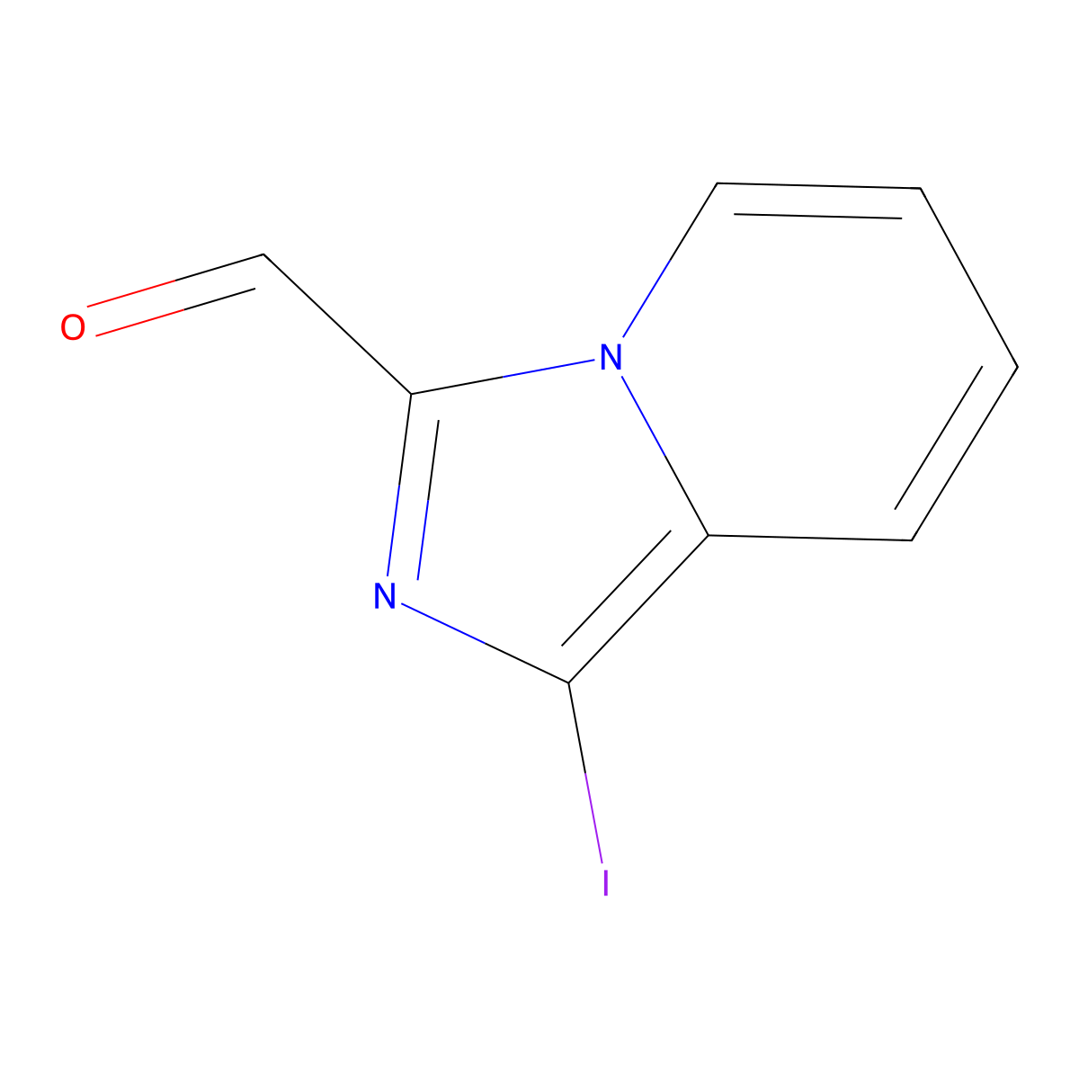 1-Iodoimidazo[1,5-a]pyridine-3-carbaldehyde molecular structure, CAS 2639409-44-0