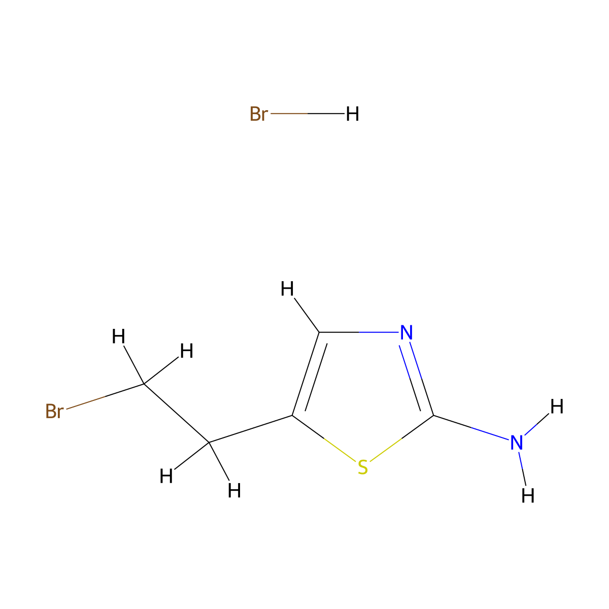 5-(2-Bromoethyl)-1,3-thiazol-2-amine hydrobromide molecular structure, CAS 2639409-46-2