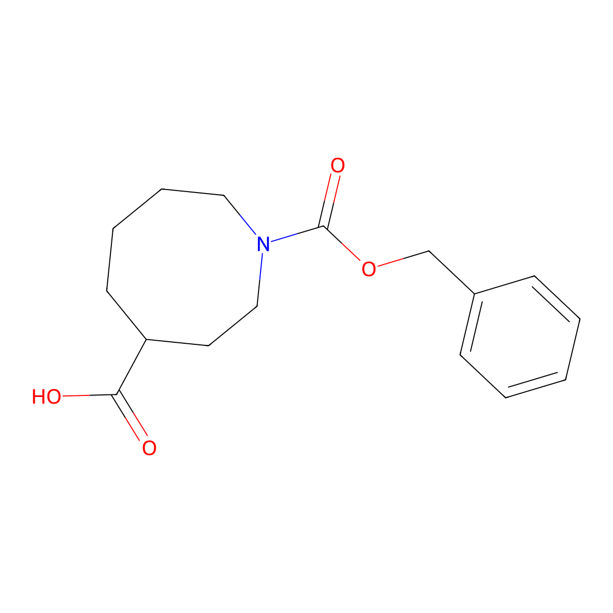 1-[(Benzyloxy)carbonyl]azocane-4-carboxylic acid molecular structure, CAS 2639409-48-4