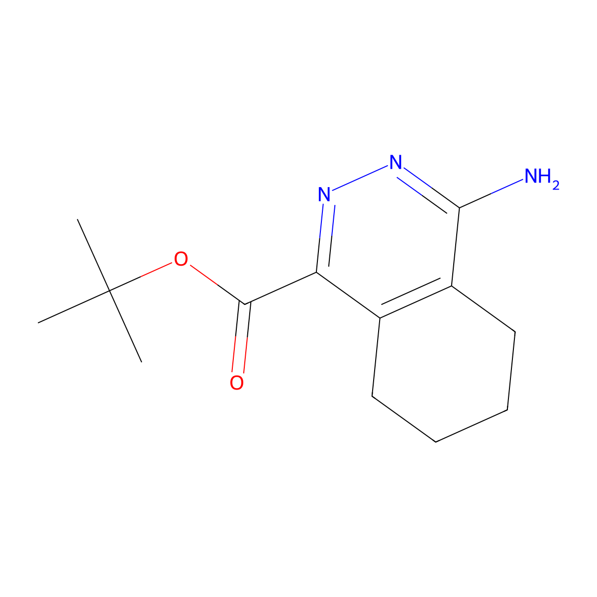 Tert-butyl 4-amino-5,6,7,8-tetrahydrophthalazine-1-carboxylate molecular structure, CAS 2639409-58-6