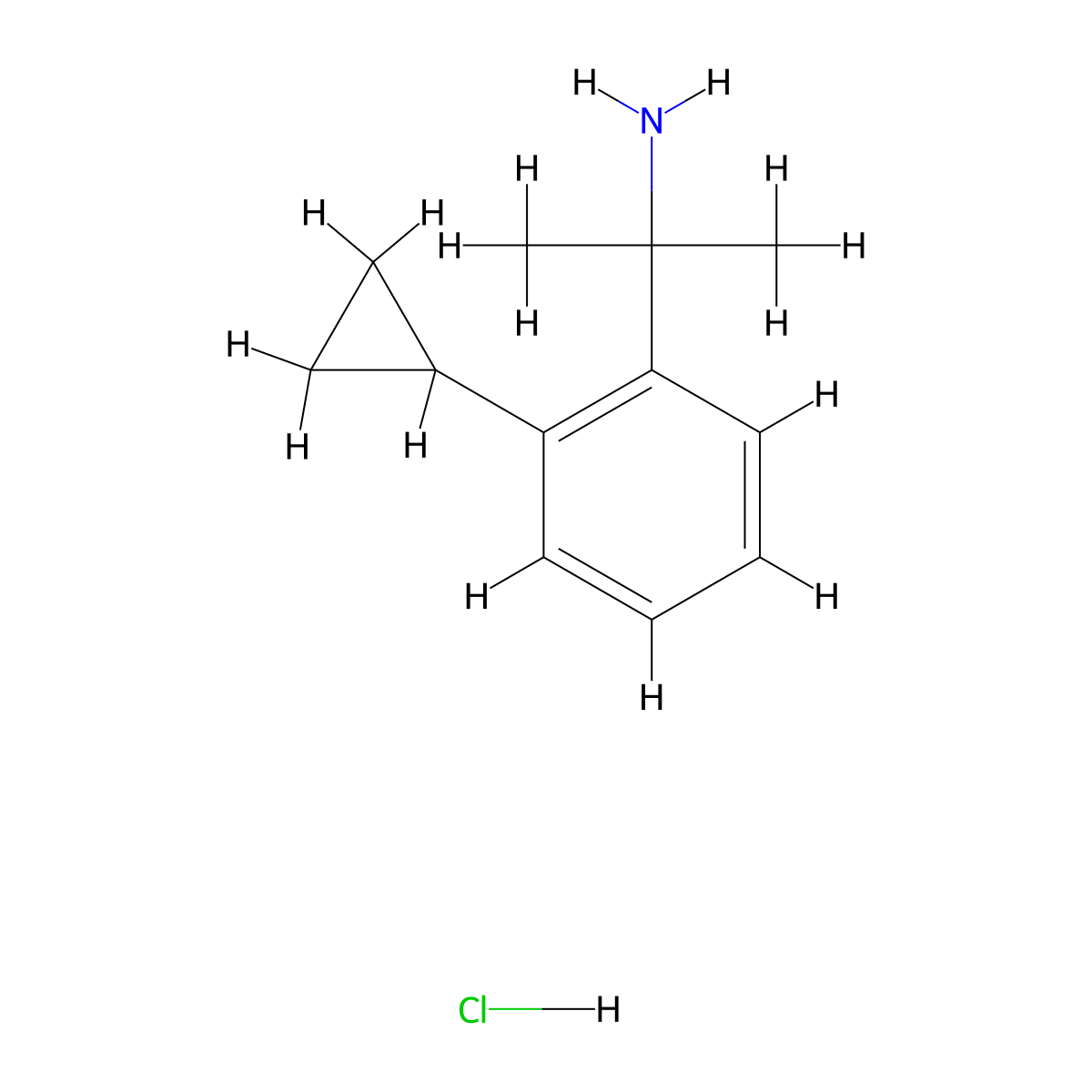 2-(2-Cyclopropylphenyl)propan-2-amine hydrochloride molecular structure, CAS 2639409-63-3