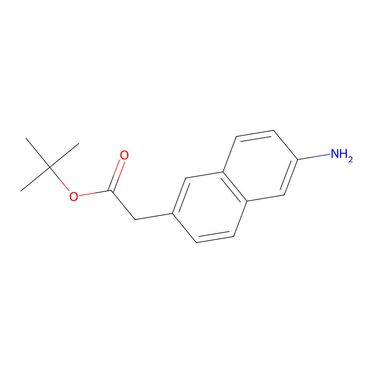 Tert-butyl 2-(6-aminonaphthalen-2-yl)acetate molecular structure, CAS 2639409-86-0