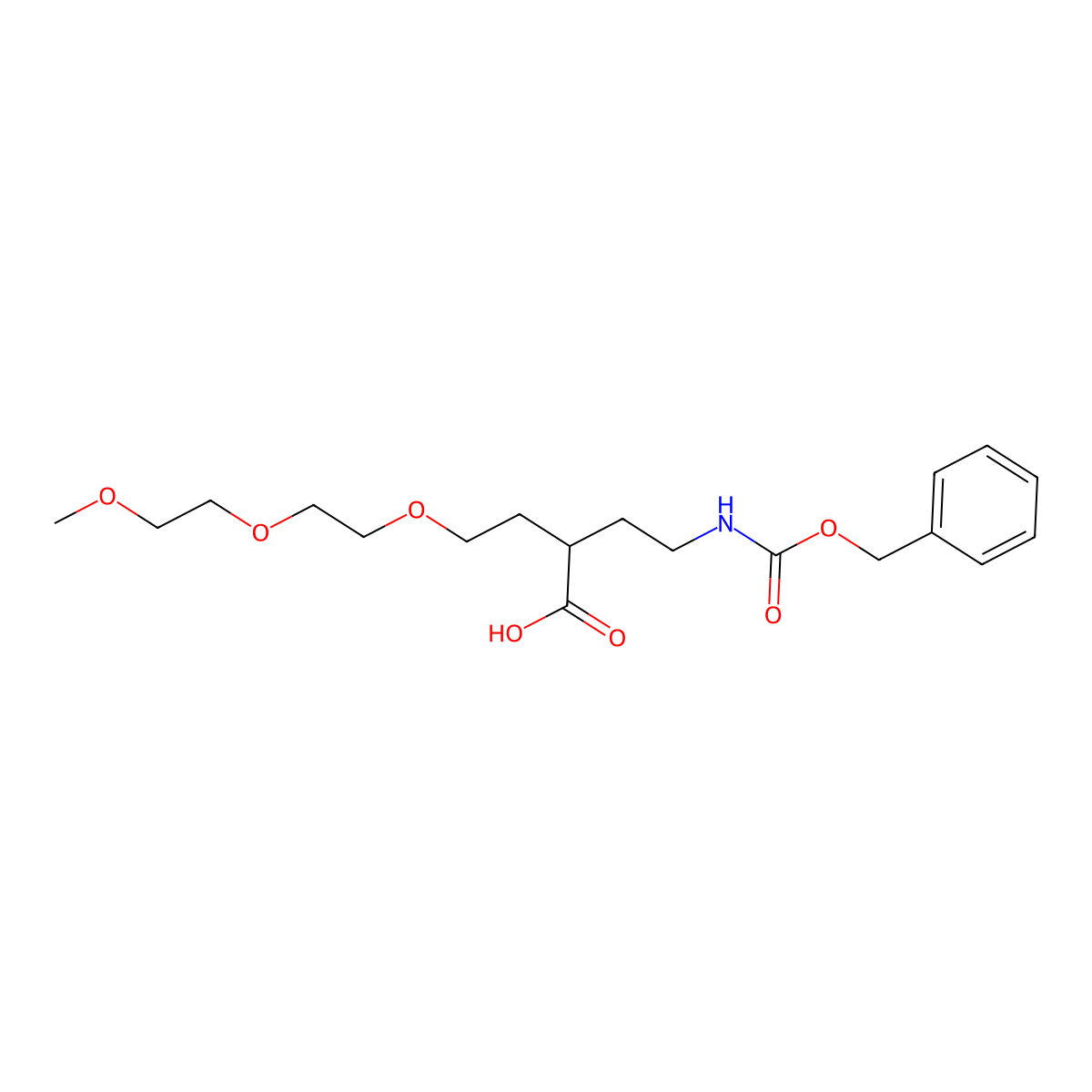 4-{[(Benzyloxy)carbonyl]amino}-2-{2-[2-(2-methoxyethoxy)ethoxy]ethyl}butanoic acid molecular structure, CAS 2639409-92-8