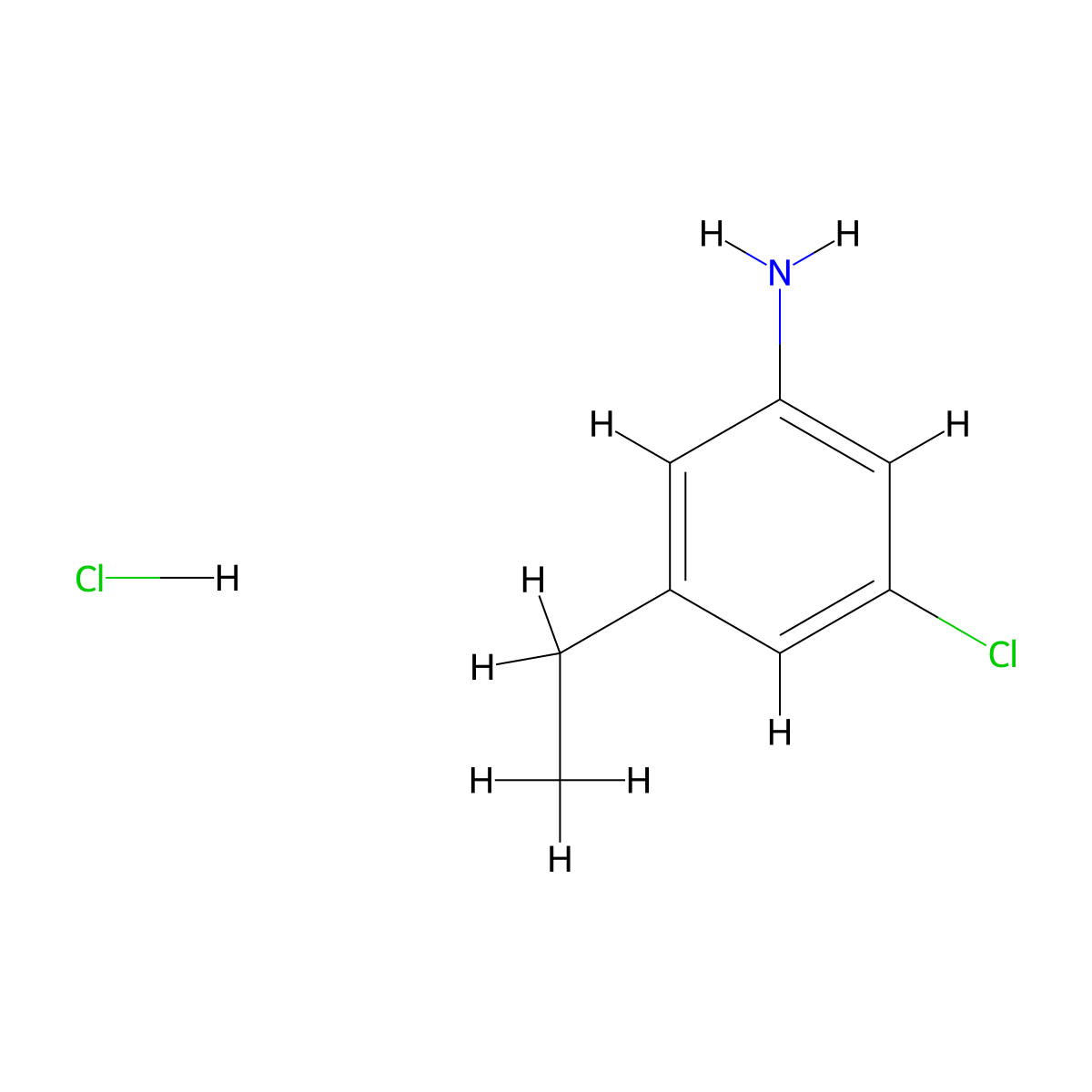 3-Chloro-5-ethylaniline hydrochloride molecular structure, CAS 2639410-25-4
