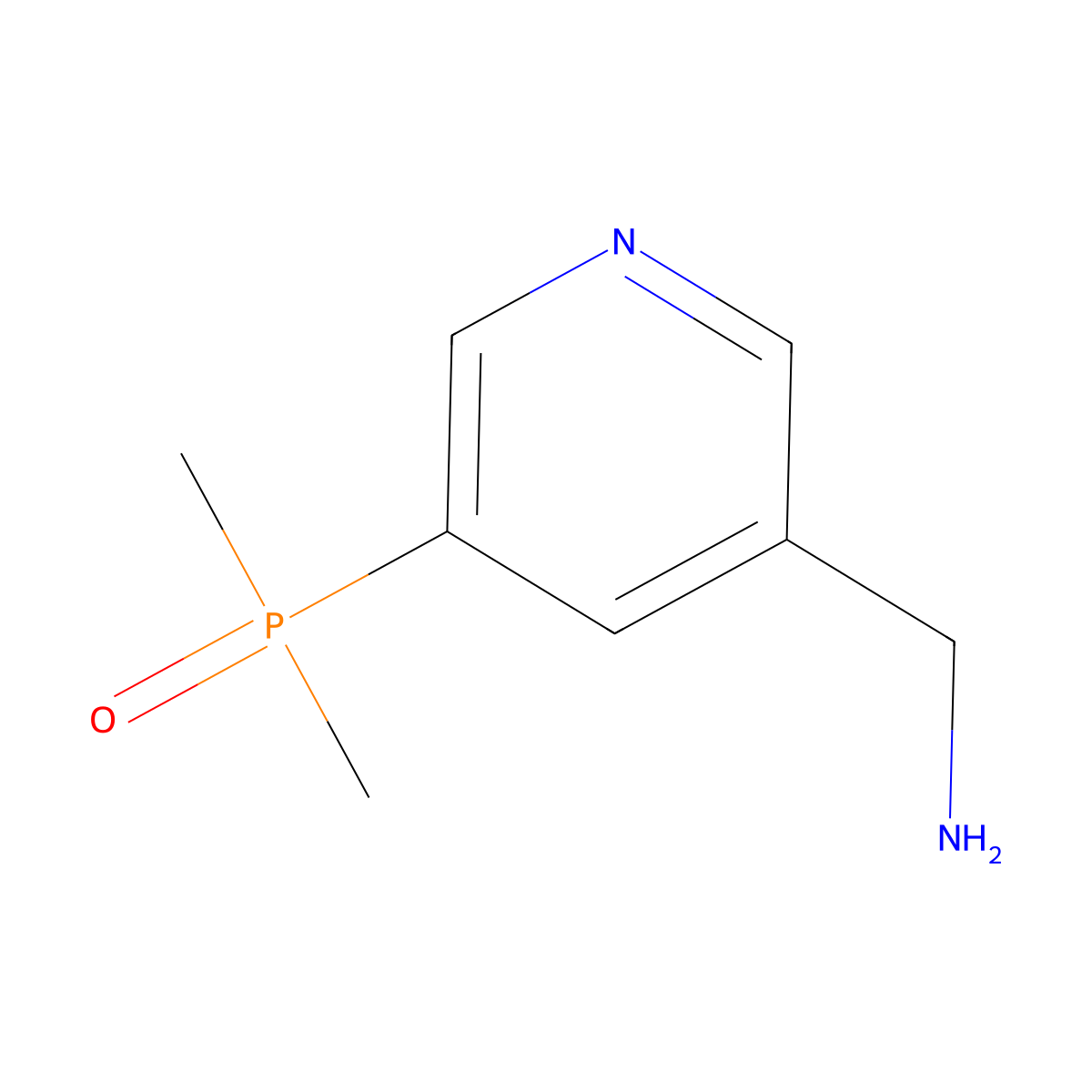 (5-(Dimethylphosphoryl)pyridin-3-yl)methanamine molecular structure, CAS 2639410-26-5