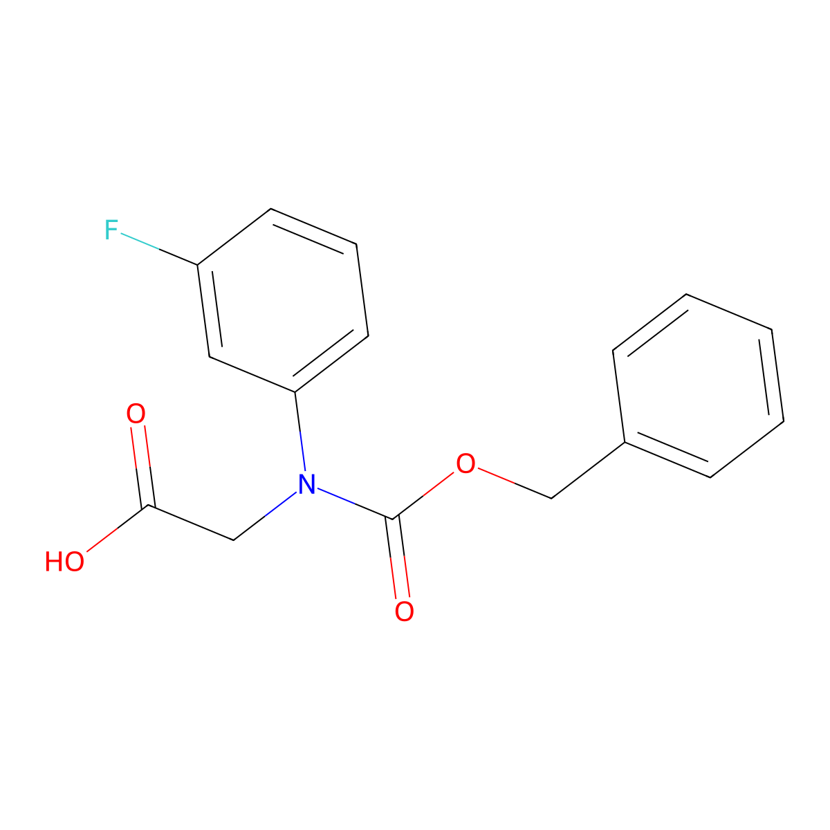 2-{[(Benzyloxy)carbonyl](3-fluorophenyl)amino}acetic acid molecular structure, CAS 2639410-45-8