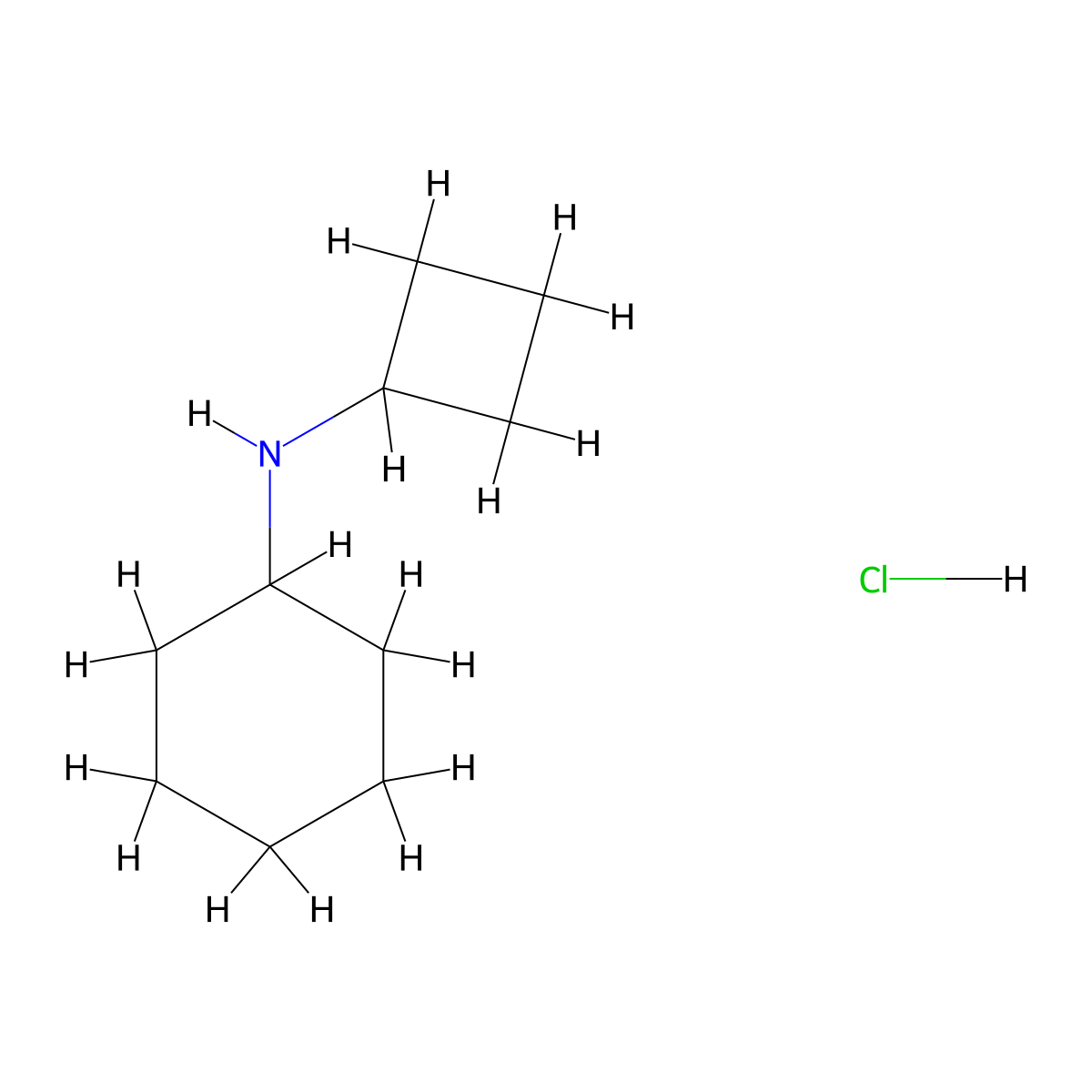 N-cyclobutylcyclohexanamine hydrochloride molecular structure, CAS 2639410-52-7
