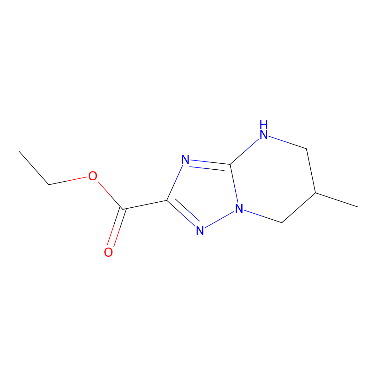 ethyl 6-methyl-4H,5H,6H,7H-[1,2,4]triazolo[1,5-a]pyrimidine-2-carboxylate molecular structure, CAS 2639410-60-7