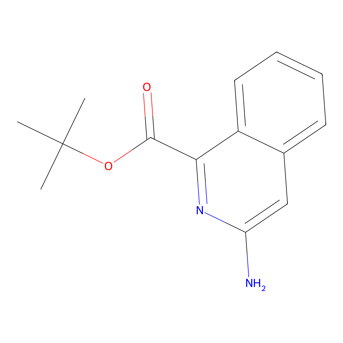 Tert-butyl 3-aminoisoquinoline-1-carboxylate molecular structure, CAS 2639410-62-9