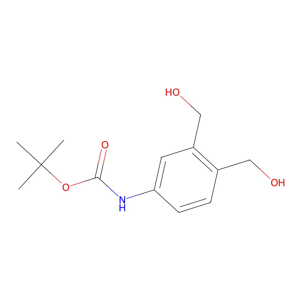 tert-butyl N-[3,4-bis(hydroxymethyl)phenyl]carbamate molecular structure, CAS 2639410-91-4