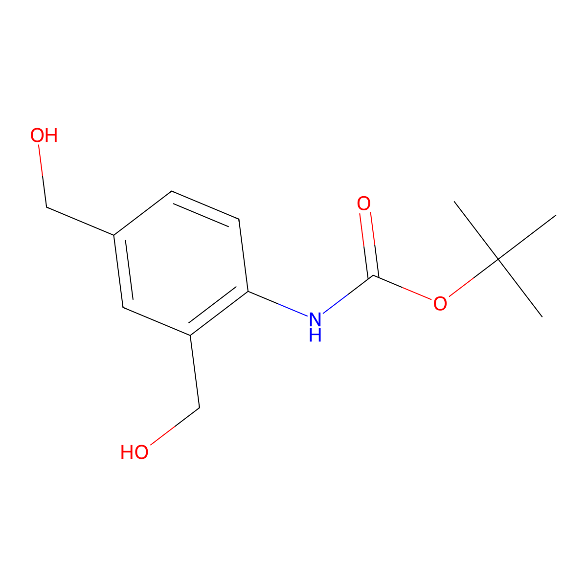 tert-butyl N-[2,4-bis(hydroxymethyl)phenyl]carbamate molecular structure, CAS 2639410-93-6