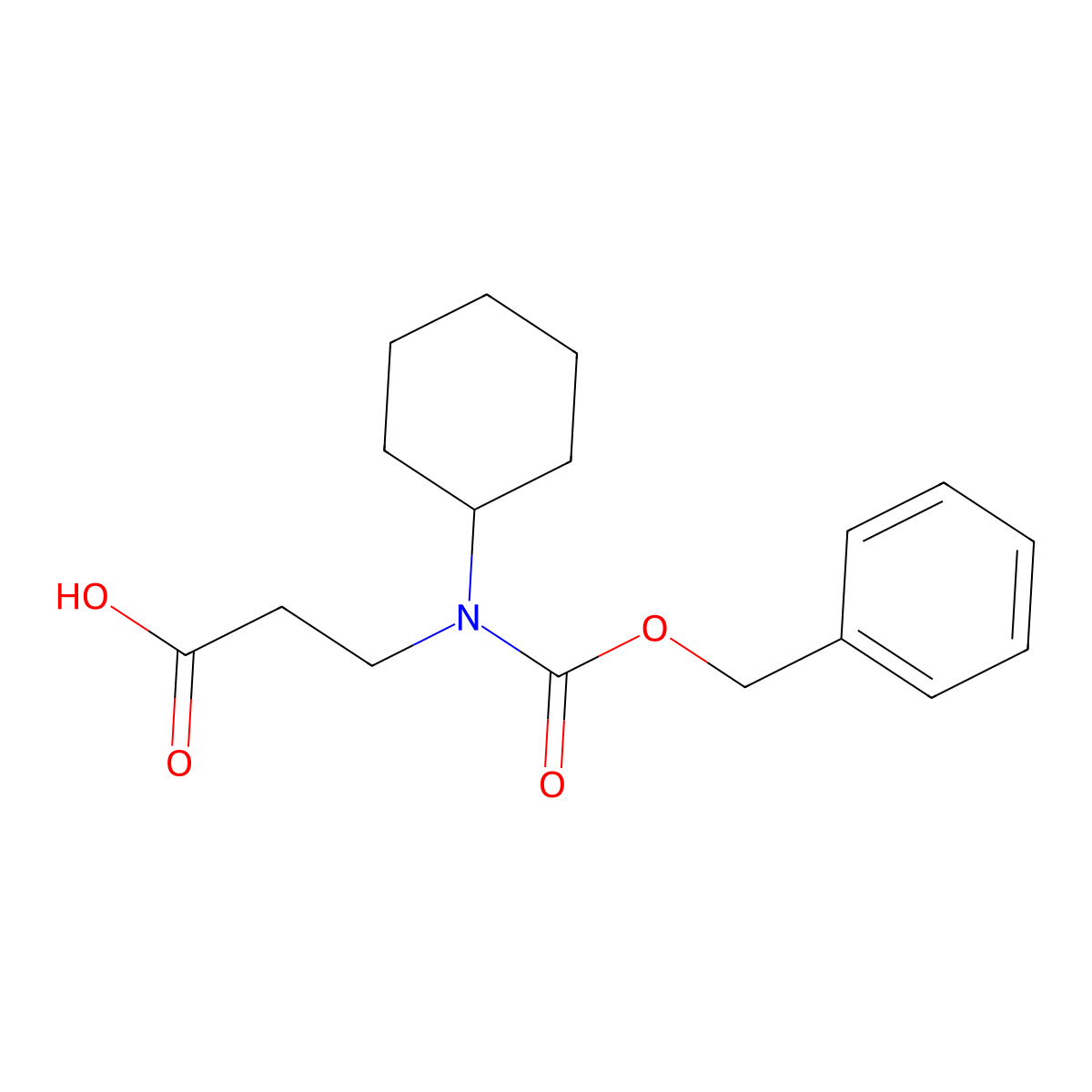3-{[(Benzyloxy)carbonyl](cyclohexyl)amino}propanoic acid molecular structure, CAS 2639411-55-3