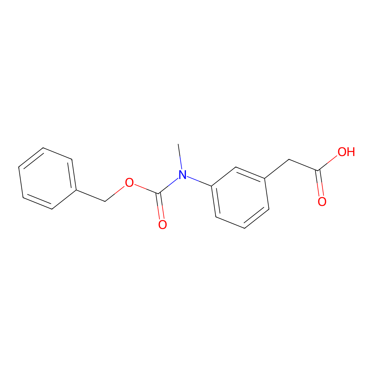 2-(3-{[(Benzyloxy)carbonyl](methyl)amino}phenyl)acetic acid molecular structure, CAS 2639411-67-7