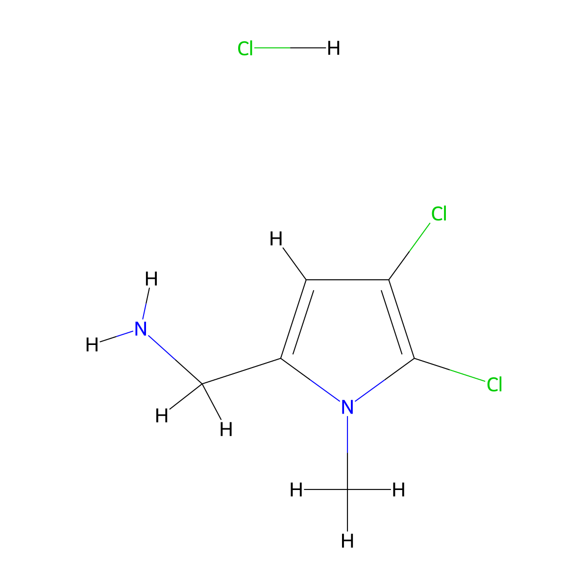 1-(4,5-dichloro-1-methyl-1H-pyrrol-2-yl)methanamine hydrochloride molecular structure, CAS 2639411-68-8