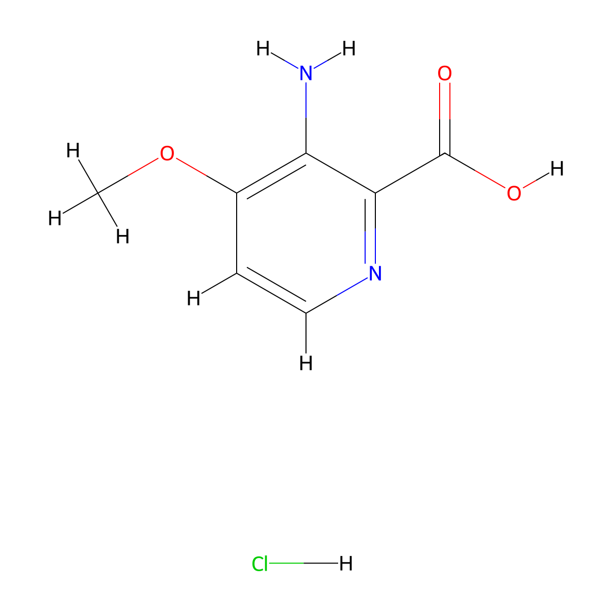 3-Amino-4-methoxypyridine-2-carboxylic acid hydrochloride molecular structure, CAS 2639412-02-3